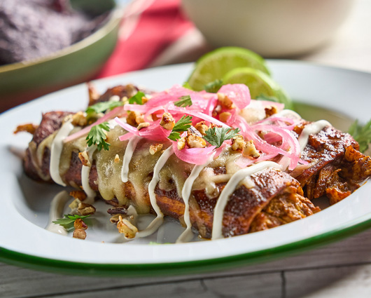 Mole chicken enchiladas